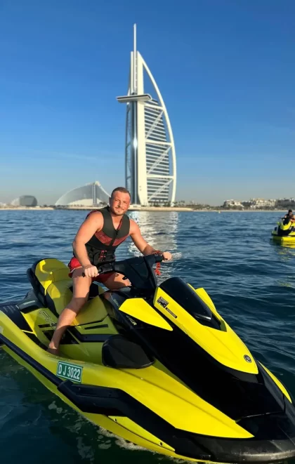 Jet Ski on Burj Al Arab Tour in the majestic waters of Dubai.