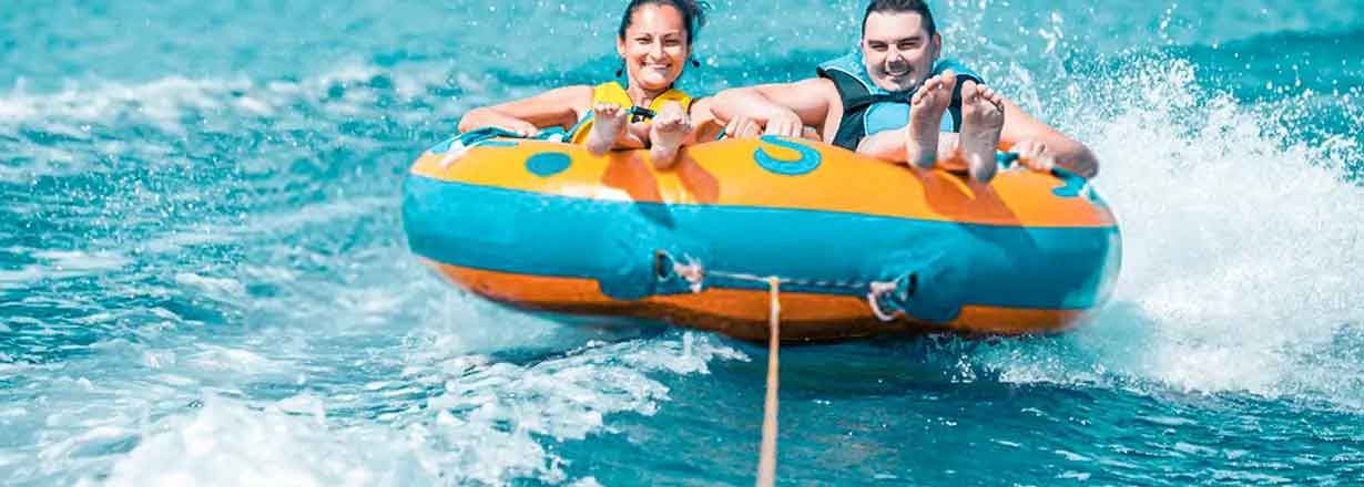 Couple enjoying Xtreme Jet Ski Donut Ride