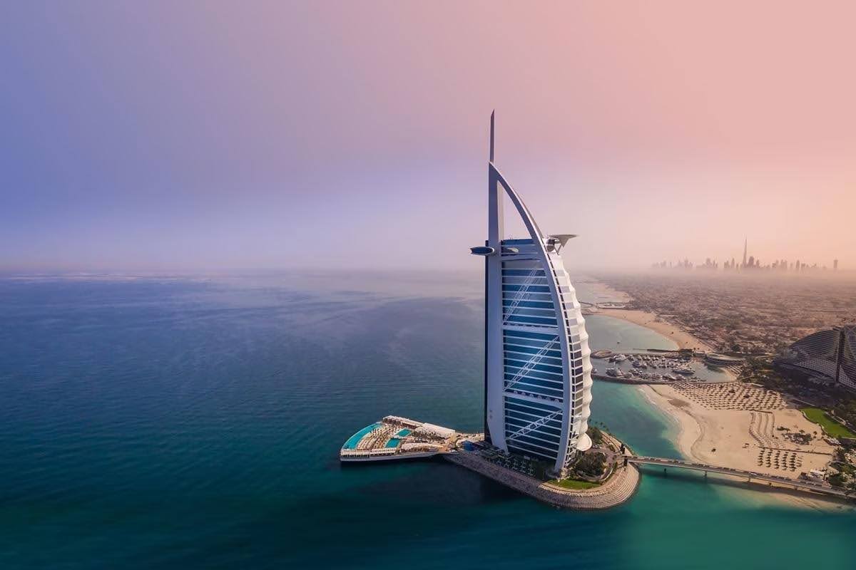Burj al Arab view from Palm Jumeirah