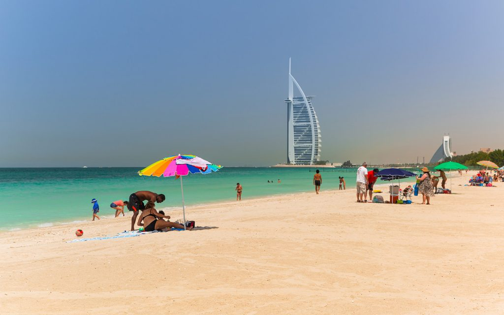 wide shot of Jumeirah Public Beach