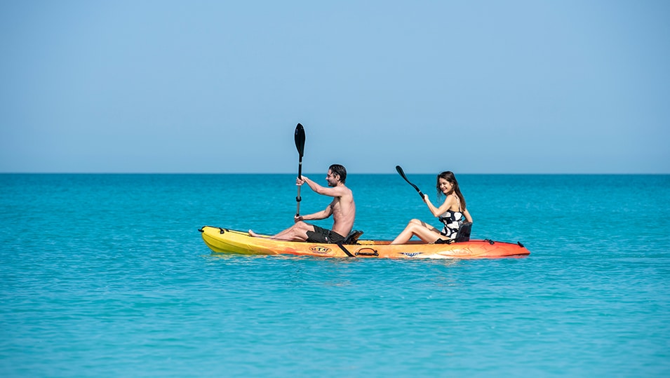 Shot of kyaking Saadiyat Island